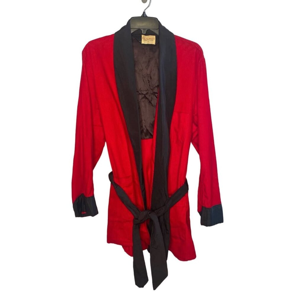 Vintage Richman Brothers 1950/60's red corduroy smoking jacket RARE size Medium